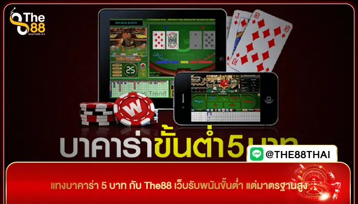 แทงบาคาร่า 5 บาท กับ The88 เว็บรับพนันขั้นต่ำ แต่มาตรฐานสูง